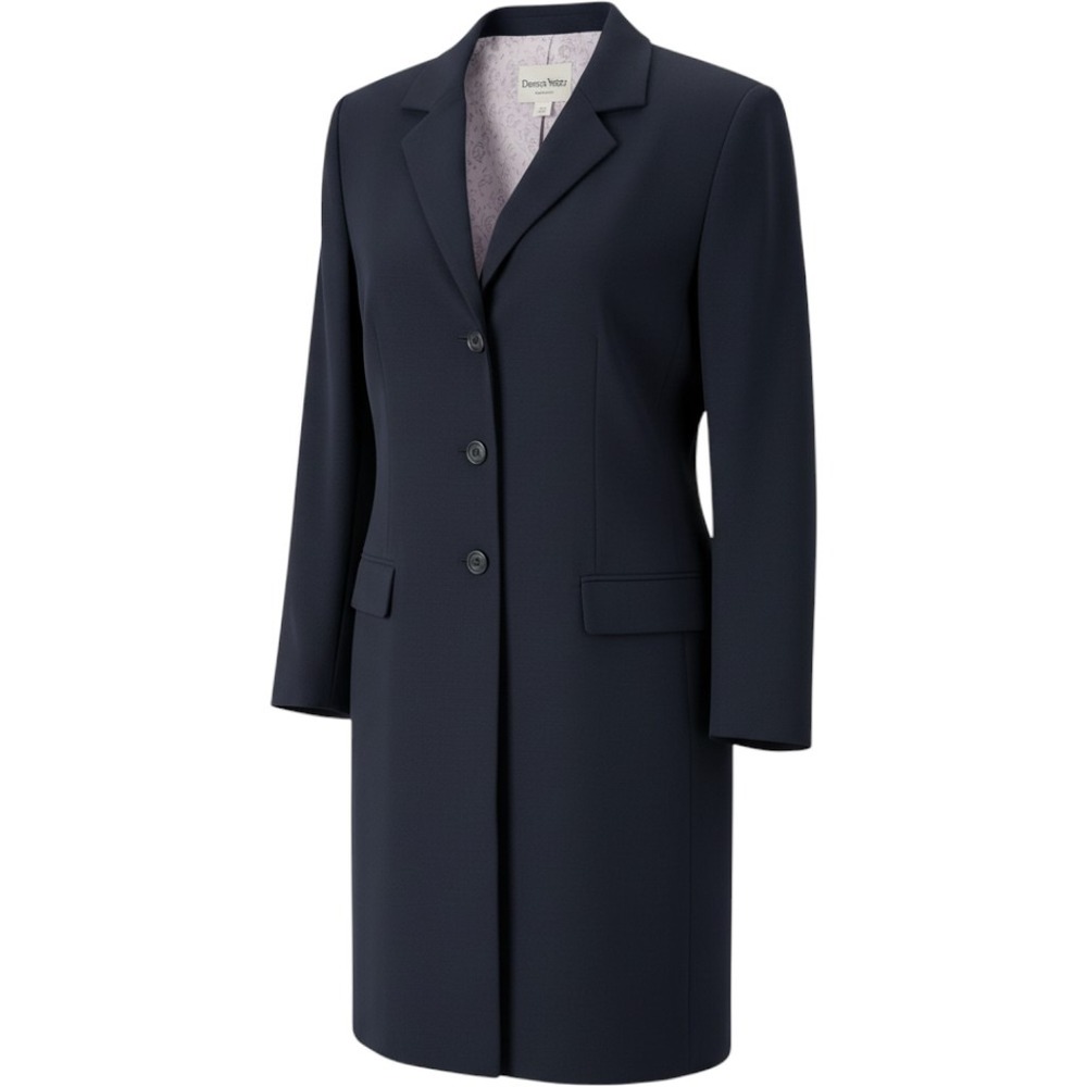 Danny & Nicole NY Navy Blue Jacket & Dress Set Size 14 Suit 2 Piece Professional